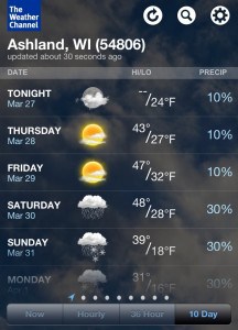 Weather 3/27/2013 